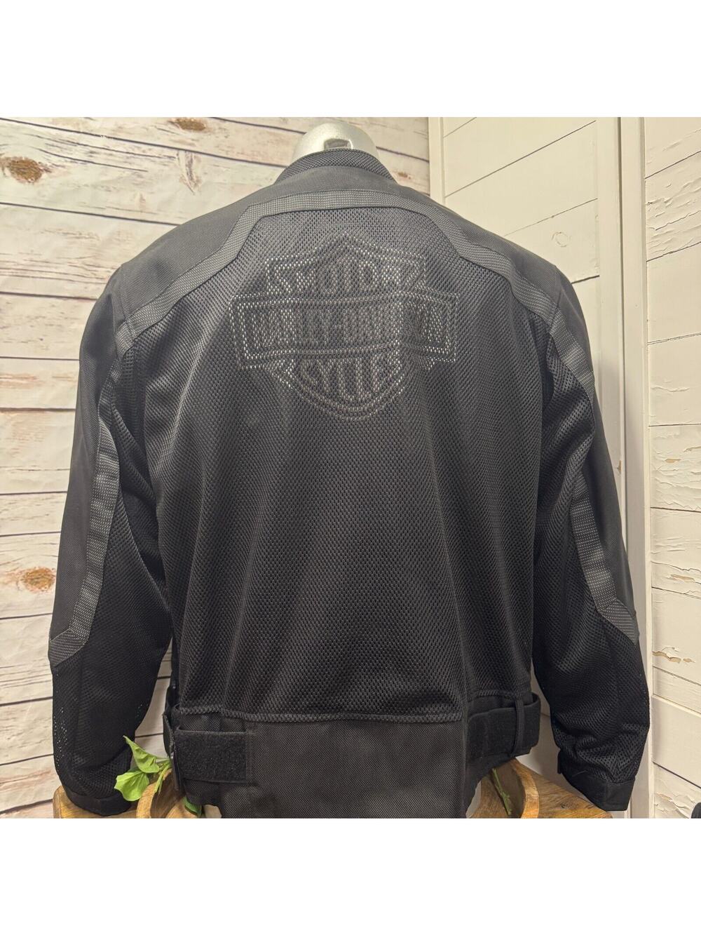 Harley-Davidson Mesh Motorcycle Jacket Liquid Solutions Straw Flask Hydration XL